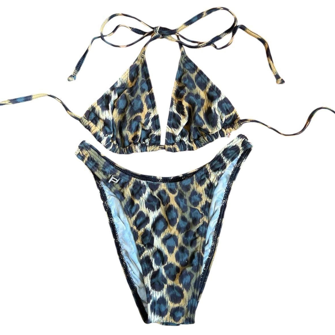 Vintage cheeky leopard print set