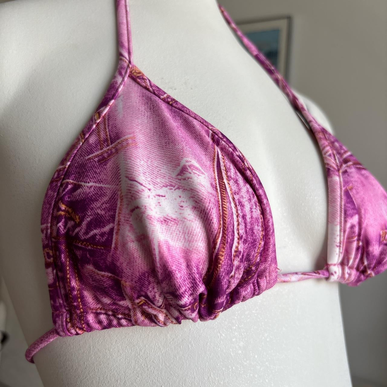Vintage pink denim print set