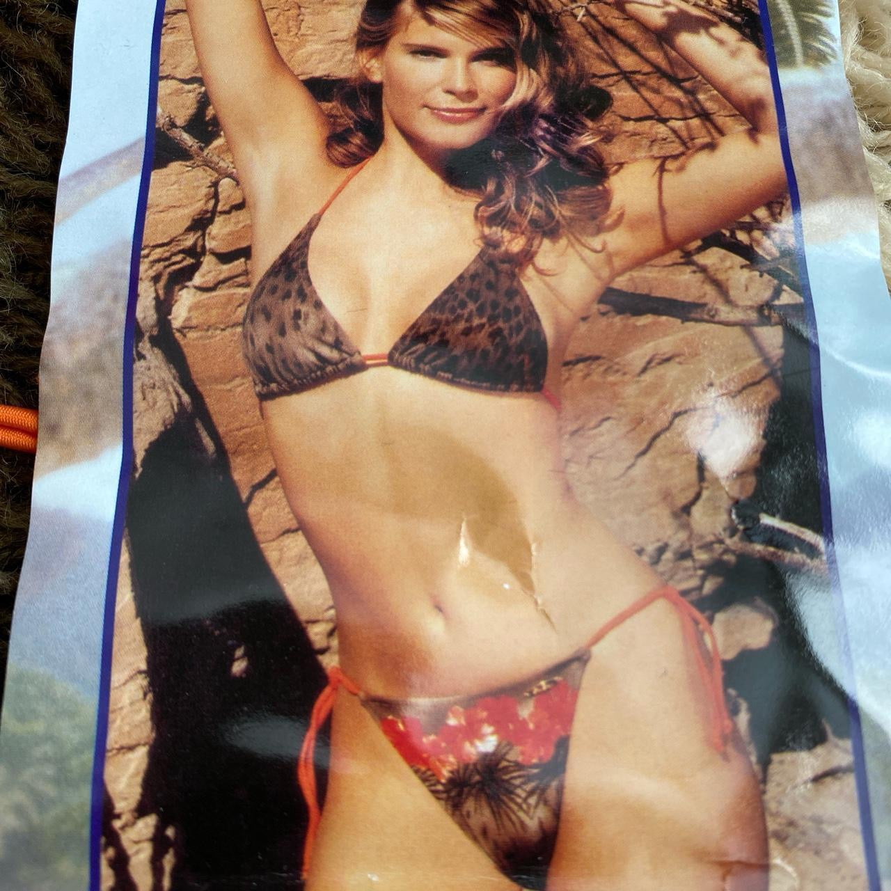 Vintage cheetah hibiscus string bikini set